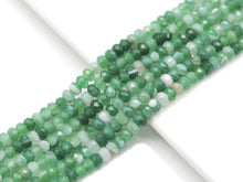 Load image into Gallery viewer, Quality Natural Green Banded Agate Faceted Rondelle Beads, 4x6mm/5x8mm, Sku#UA241