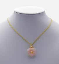 Load image into Gallery viewer, Gold Hexagon Gemstone Pendant, Sku#LY04