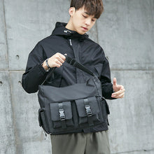 Load image into Gallery viewer, Men's Japanese Streetwear Canvas Crossbody Bag – Utility Shoulder Bag for Travel &amp; Daily Use