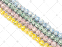 Load image into Gallery viewer, Old Chinese Sign on Porcelain 12mm Round Beads, longevity beads, Sku#U1178