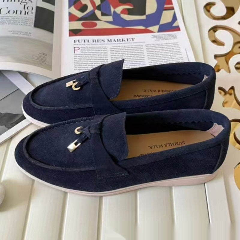 Women's British-Style Loafers - Flat Heel Slip-On Shoes for Spring Summer | Sarah Express