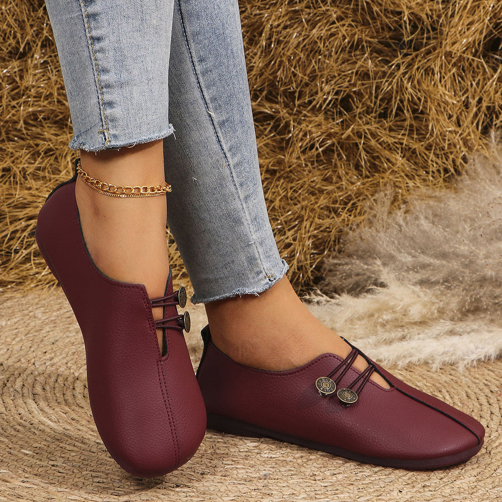 Women's Square Toe Slip-On Sandals | Soft Flat Cushioned Summer Shoes