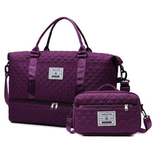 Load image into Gallery viewer, Large Capacity Quilted Crossbody Travel Bag