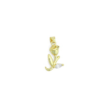 Load image into Gallery viewer, 3D Gold Rose Flower Charm Pendant, Sku#LK1158