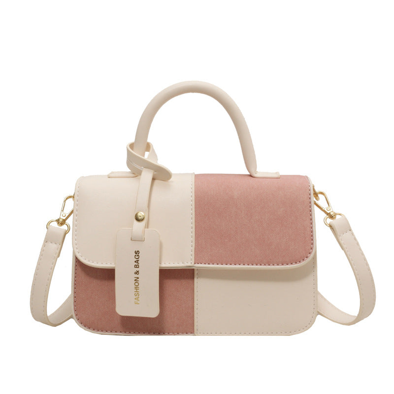 Women's Contrasting Color Patchwork Crossbody Shoulder Bag - Compact Square Handbag by Sarah Express