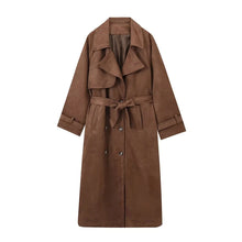 Load image into Gallery viewer, European And American Style Women's Clothing Double-button Jacket Lapel Trench Coat