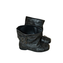 Load image into Gallery viewer, Women's Bow-tie Ankle Boots – Wide Calf Chunky Heel Slip-On Soft Sole