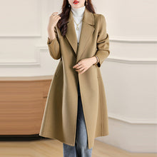 Load image into Gallery viewer, Women's Versatile Waist-cinching Figure-flattering Wool Coat