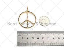 Load image into Gallery viewer, CZ Micro Pave Peace Symbol Pendant/Charm,sku#ML42