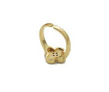 Load image into Gallery viewer, Gold Mother of Pearl Clover Adjustable Ring, Sku#X367
