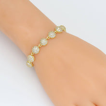 Load image into Gallery viewer, Gold Silver Half Ball Link Adjustable Bracelet, Sku#A330