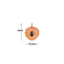 Load image into Gallery viewer, Red Enamel Gold Half Litchi Charm Pendant,Sku#LK1234