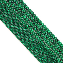 Load image into Gallery viewer, Rondelle Smooth Malachite Jasper Beads, Sku#U1950