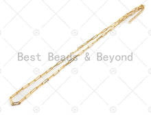 Load image into Gallery viewer, 18/16/7 Dainty  Paper Clip Chain Necklace and Bracelet, Sku#LK106