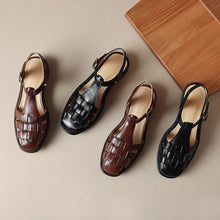 Load image into Gallery viewer, Women's Buckle Strap Open-Heel Sandals with High Heel – Cowhide Leather | Sarah Express