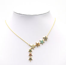 Load image into Gallery viewer, Colorful CZ String Five Point Star Charm, Sku#JL112