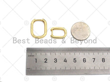 Load image into Gallery viewer, Dainty Gold Rectangle Huggie Earring, Sku#LD57