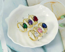 Load image into Gallery viewer, Oval CZ Chunky Adjustable Ring, Sku#X299