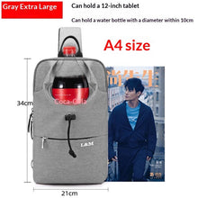 Load image into Gallery viewer, Men's Large Capacity Crossbody Chest Bag - Waterproof Oxford Cloth Cycling Sling Bag by Sarah Express