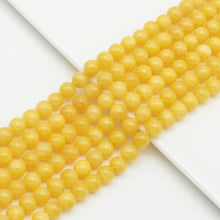 Load image into Gallery viewer, Natural Honey Jade Round Smooth Beads, Sku#U1727