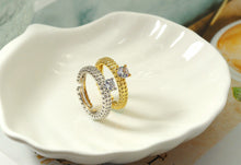 Load image into Gallery viewer, CZ Crown Adjustable Ring, Sku#B143