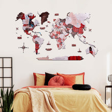 Load image into Gallery viewer, 2D Wooden World Map Urban