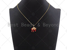 Load image into Gallery viewer, Enamel Thailand Elephant charm, Black White Red Turquoise Enamel Pendant, Enamel Elephant charm, Animal  jewelery, 19x22mm,sku#LK63