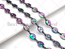 Load image into Gallery viewer, High Quality Rainbow Hand Made Oval Anchor / Mariner Chain,Wholesale bulk Chain, 7x9mm, sku#M338