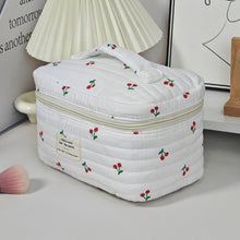 Load image into Gallery viewer, Large Capacity Cherry Print Makeup Storage Bag - Portable Cosmetic Organizer
