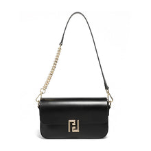 Load image into Gallery viewer, Genuine Leather Crossbody Bag with Chain Strap - Women's Luxury Handbag