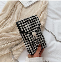 Load image into Gallery viewer, Diamond Encrusted Mini Phone Crossbody Bag - Vintage PU Leather Shoulder Bag for Women