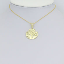 Load image into Gallery viewer, CZ Gold Starfish On Shell Charm Pendant, Sku#LK1159