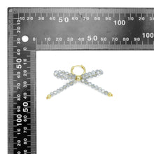 Load image into Gallery viewer, Gray Crystal Beads Bowknot Earrings, Sku#LD634