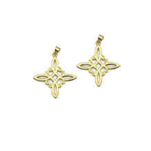 Load image into Gallery viewer, Gold Chinese Knot Flower Shape Charm, Sku#LK827