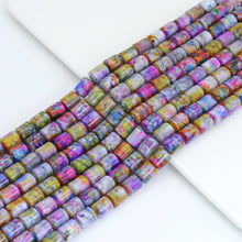 Load image into Gallery viewer, 10x13mm Smooth Cylinder Galaxy Agate Beads, Sku#U2011