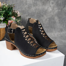 Load image into Gallery viewer, Women's Chunky Heel Sandals – Open Toe Block Heel Sandals for Women | Sizes 6–12