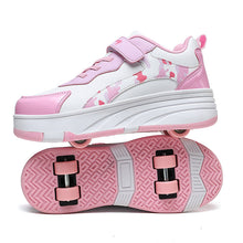 Load image into Gallery viewer, Kids Transforming Roller Skate Running Shoes – Boys &amp; Girls | Retractable Wheel Sneakers