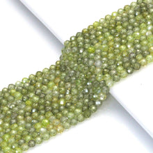 Load image into Gallery viewer, Olive Green Cubic Zirconia Round Faceted Beads, 2mm/3mm/4mm, Sku#U1499