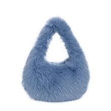 Load image into Gallery viewer, Women's Plush Tote Bag – Soft Oval Handbag for Everyday Casual Use