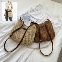 Load image into Gallery viewer, Women's Handwoven Straw Tote Bag | Beach Vacation Handbag | Woven Summer Tote