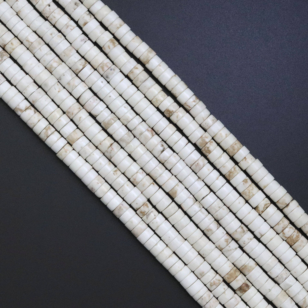 White Turquoise Heishi Beads, Sku#U1834