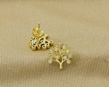 Load image into Gallery viewer, CZ Life Tree Latch Back Earring, Sku#LD204