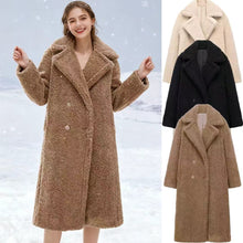Load image into Gallery viewer, Oversized Coat With A Large Lapel Made Of Thick Lambswool Fleece