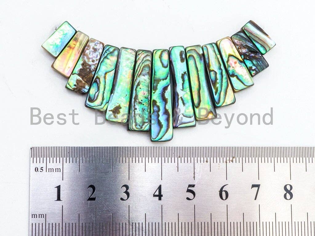 Natural Abalone Shell Graduated Bar Shaped Beads, Analone Fo