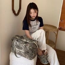 Load image into Gallery viewer, Leopard Print Canvas Women's Shoulder Bag – Streetwear Everyday Tote