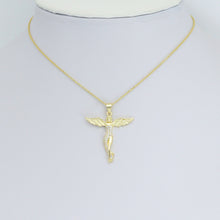 Load image into Gallery viewer, Gold CZ Angel Charm Pendant, Sku#LK1096