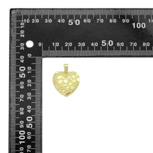 Load image into Gallery viewer, Gold Nugget Textured Heart Charm Pendant,Sku#LX855