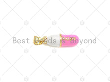 Load image into Gallery viewer, Enamel Colorful Pill Shape Pendant Charm,Hope Word Pink Turquoise Black Cobalt RedEnamel Jewelry,6x17mm,Sku#LK284