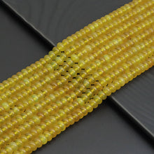 Load image into Gallery viewer, Rondelle Smooth Yellow Agate Beads, Sku#U1914
