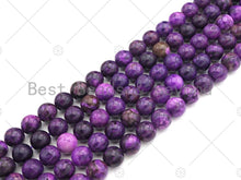Load image into Gallery viewer, Sugilite Angelite Round Smooth Beads, Natural Angelite, 8mm/